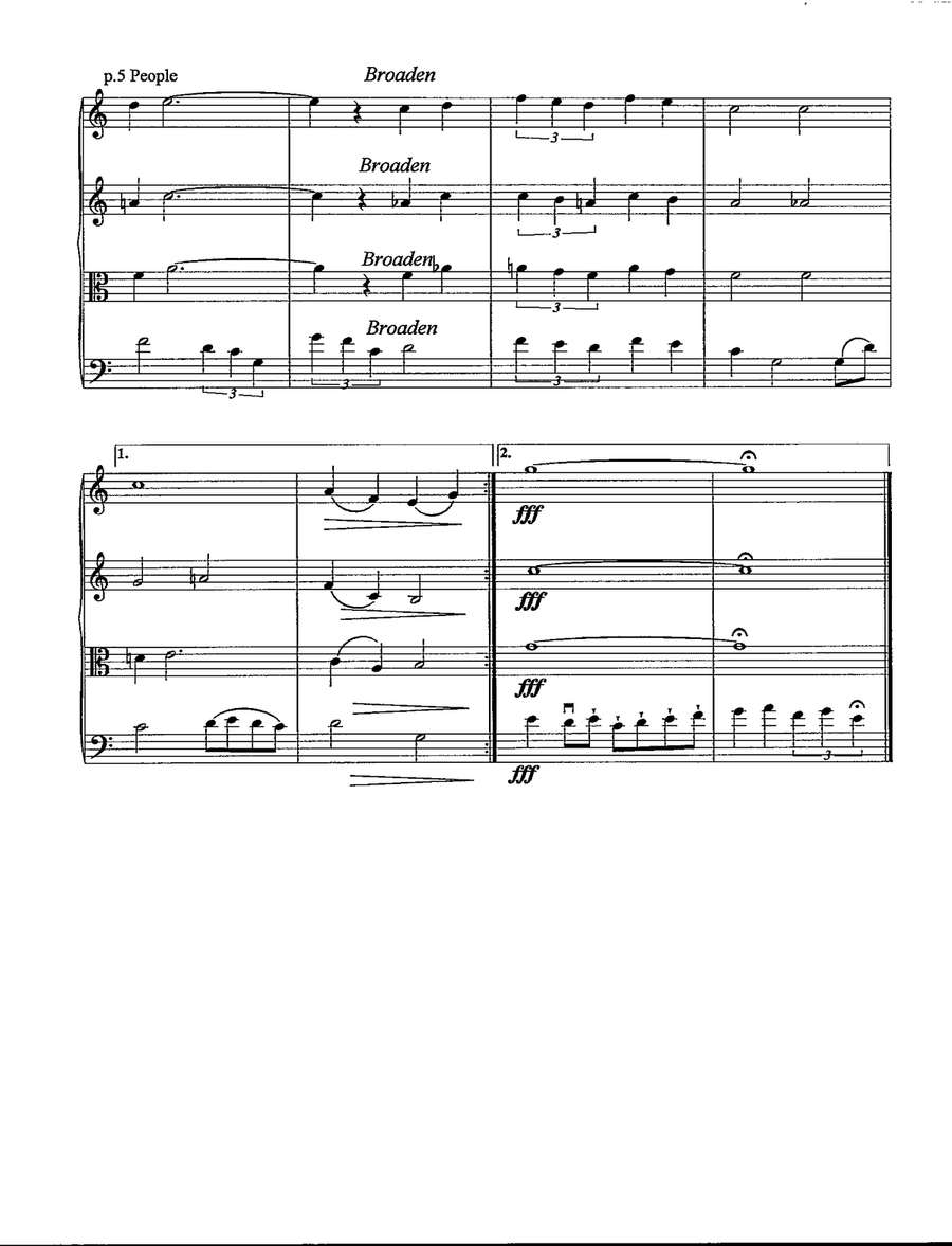 People People String Quartet scores gallery preview page 6