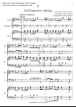 Vivaldi - Four Seasons - Spring for Piano Trio (score & parts)