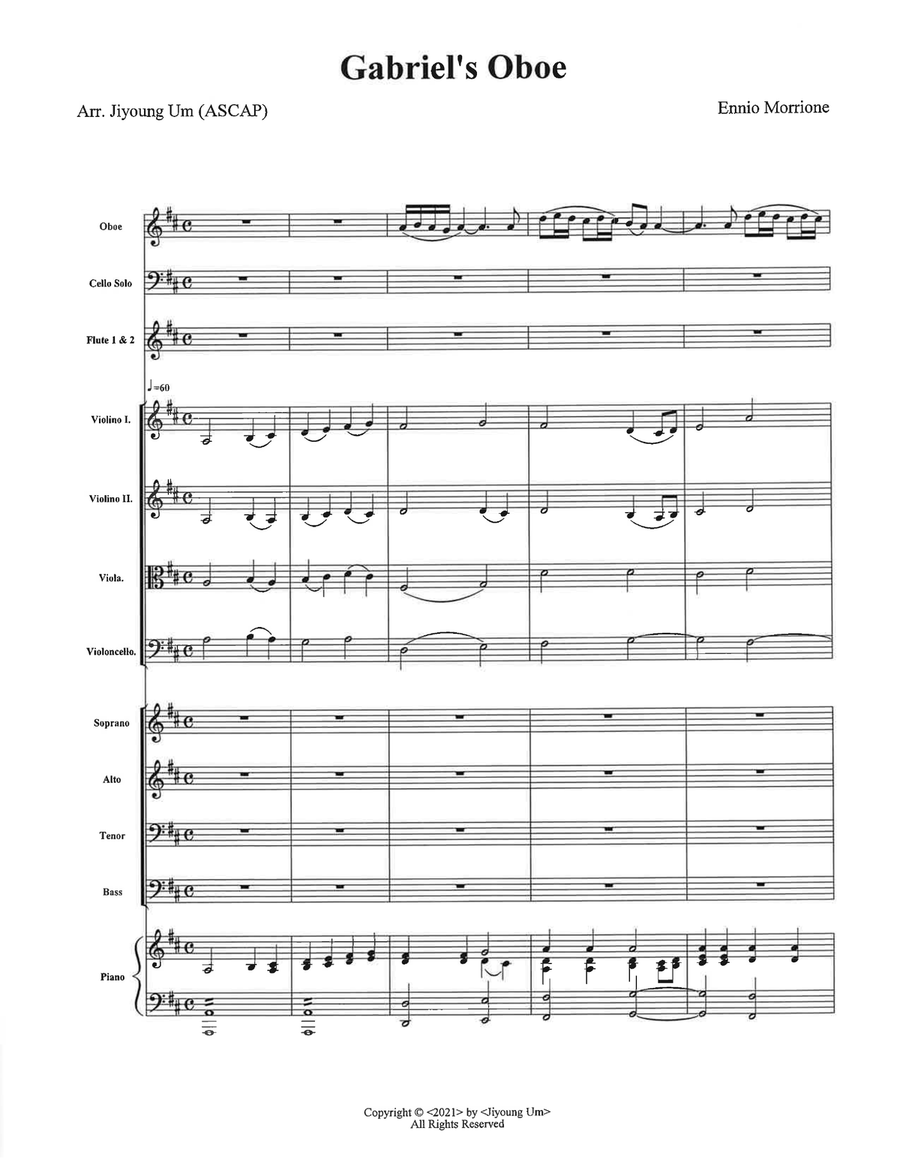 Gabriel's Oboe Gabriel's Oboe Chamber Orchestra scores gallery preview page 3