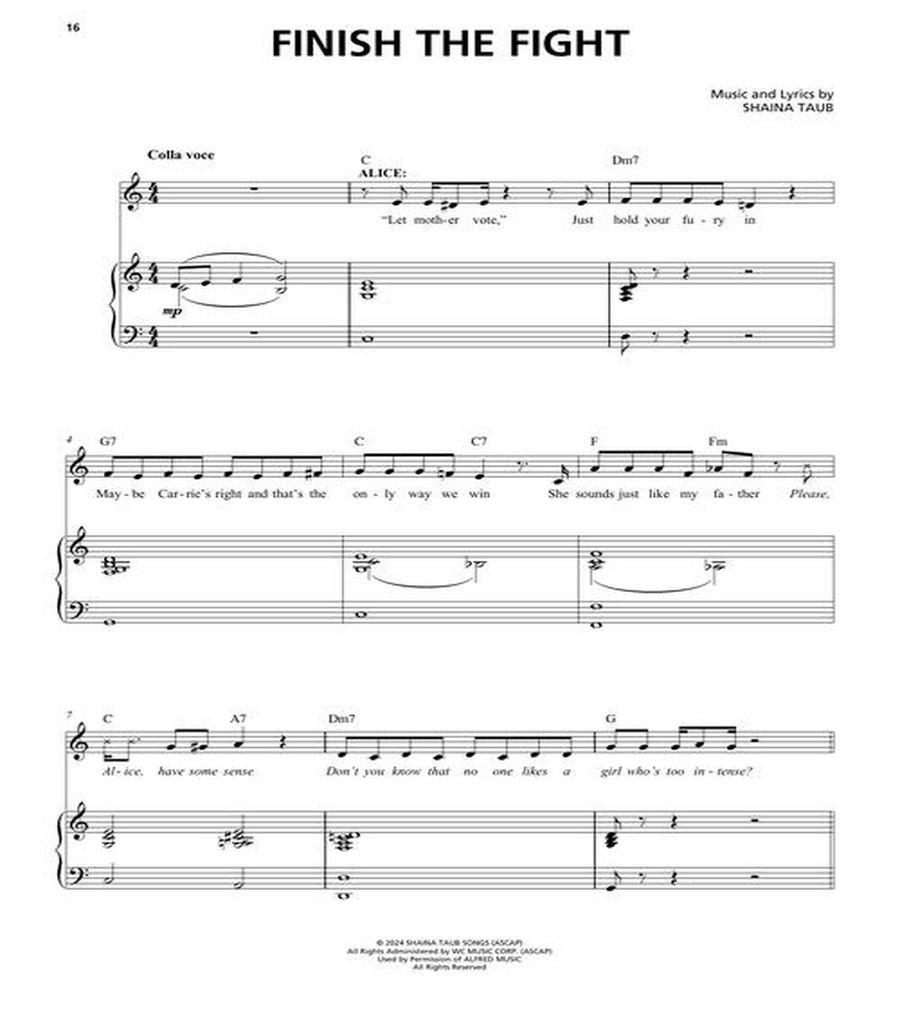 Suffs – The Musical Suffs – The Musical Piano, Vocal scores gallery preview page 4