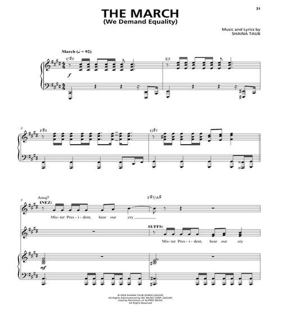 Suffs – The Musical Suffs – The Musical Piano, Vocal scores gallery preview page 5