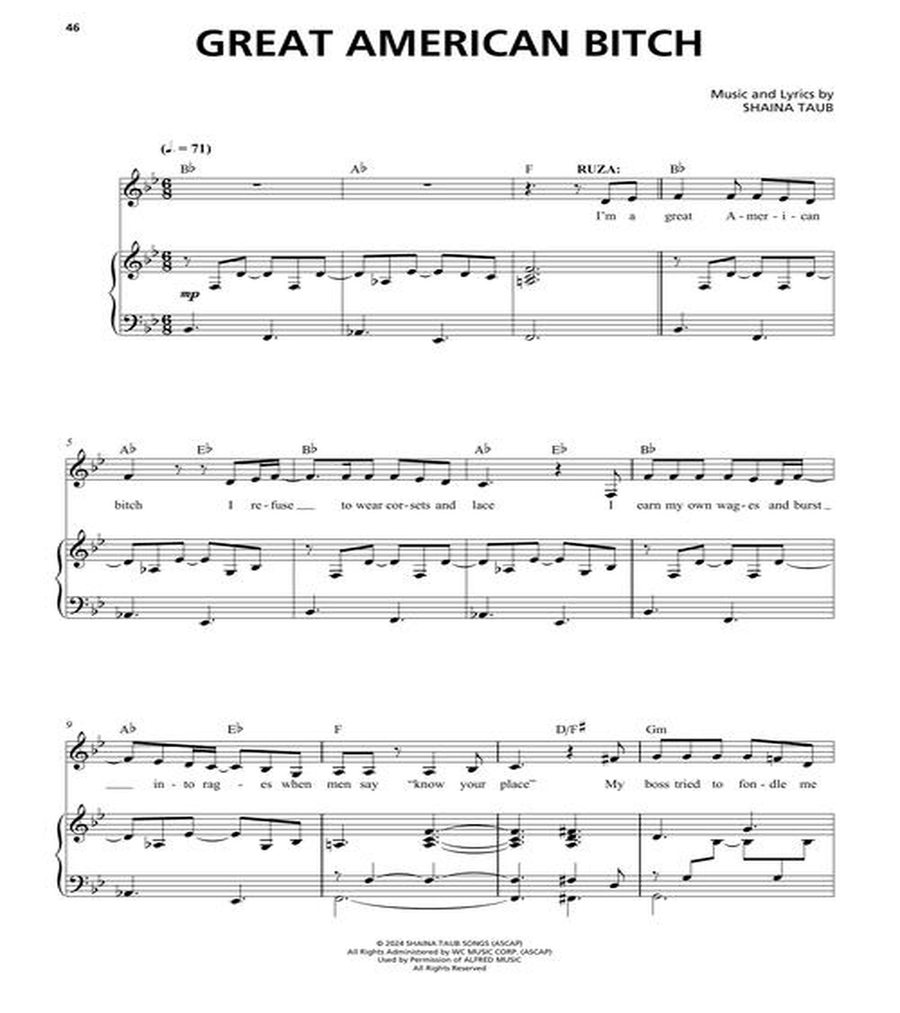 Suffs – The Musical Suffs – The Musical Piano, Vocal scores gallery preview page 6