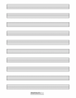10-Staff Blank Manuscript Guitar Tablature