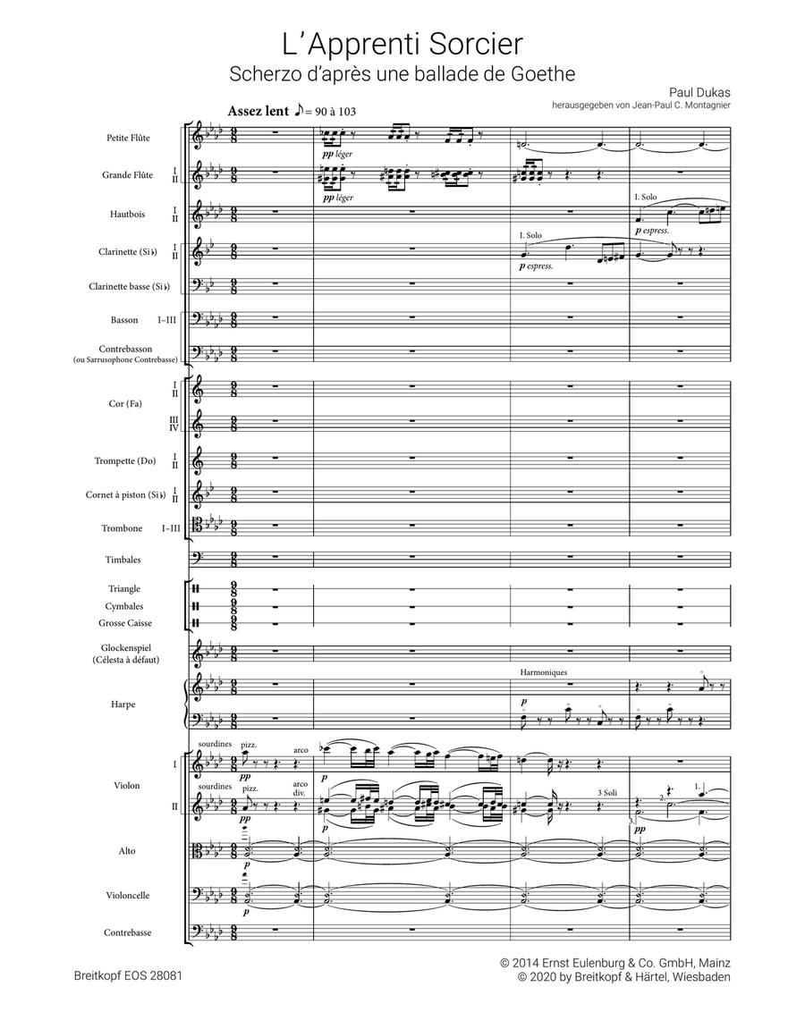 L'Apprenti sorcier (The Sorcerer's Apprenctice) Orchestra scores gallery preview page 2