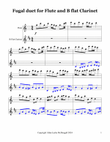 Fugal duet for flute and clarinet