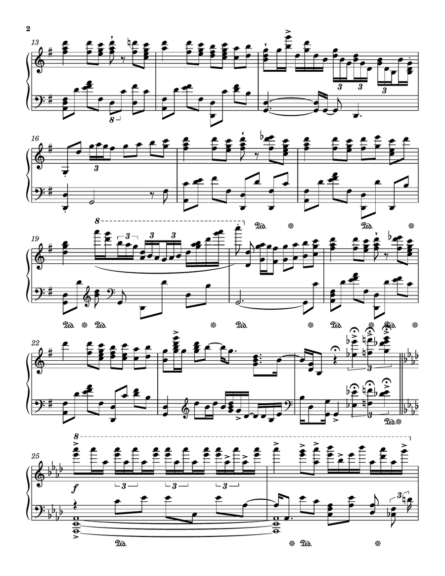 Never On Sunday Piano Solo scores gallery preview page 2
