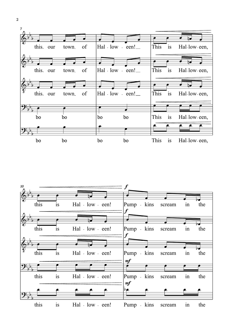 This Is Halloween This Is Halloween Choir scores gallery preview page 2