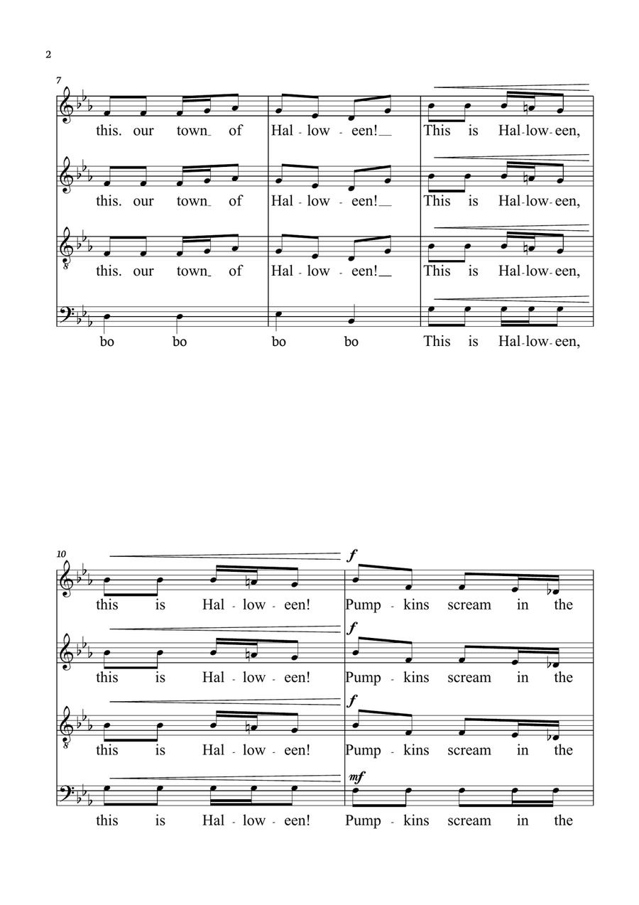 This Is Halloween This Is Halloween 4-Part scores gallery preview page 2