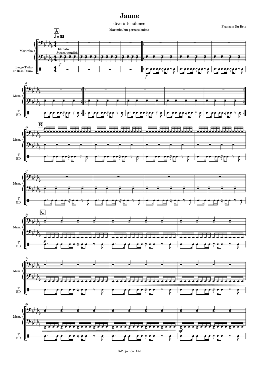 Jaune Percussion scores gallery preview page 2