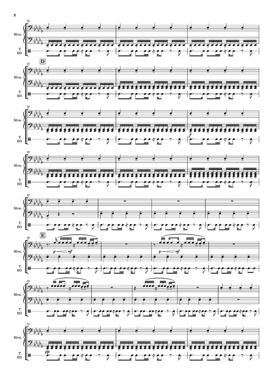Jaune Percussion scores gallery preview page 3