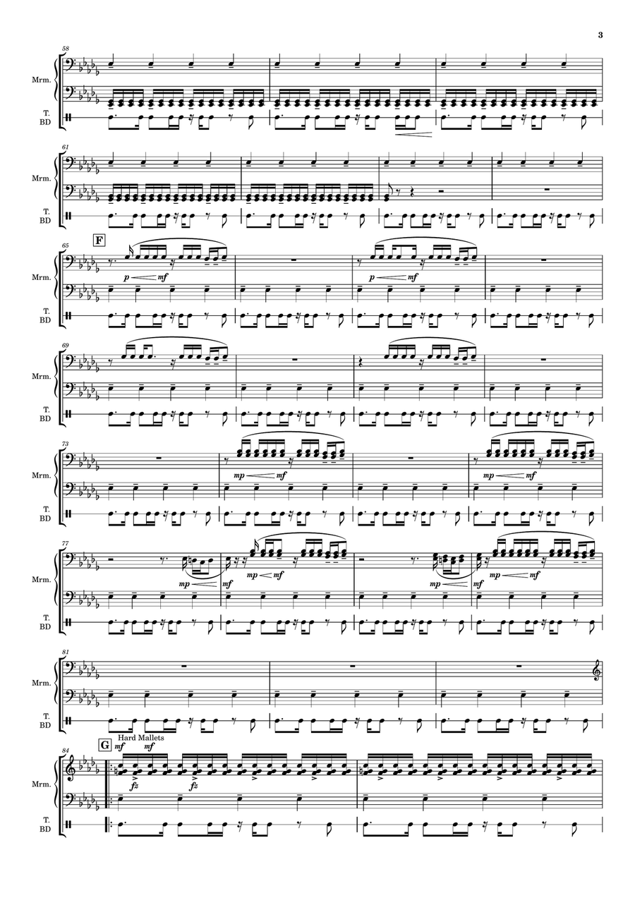 Jaune Percussion scores gallery preview page 4