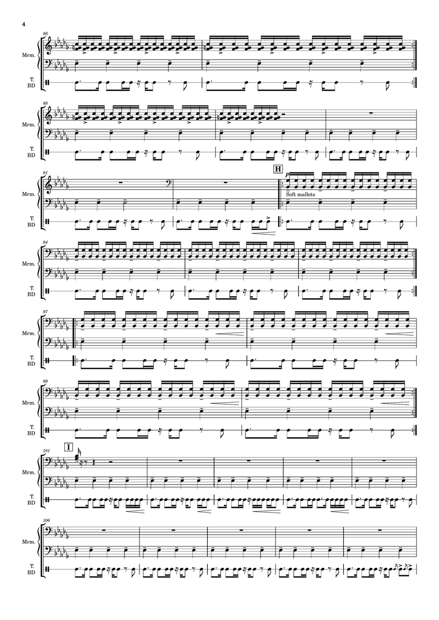 Jaune Percussion scores gallery preview page 5