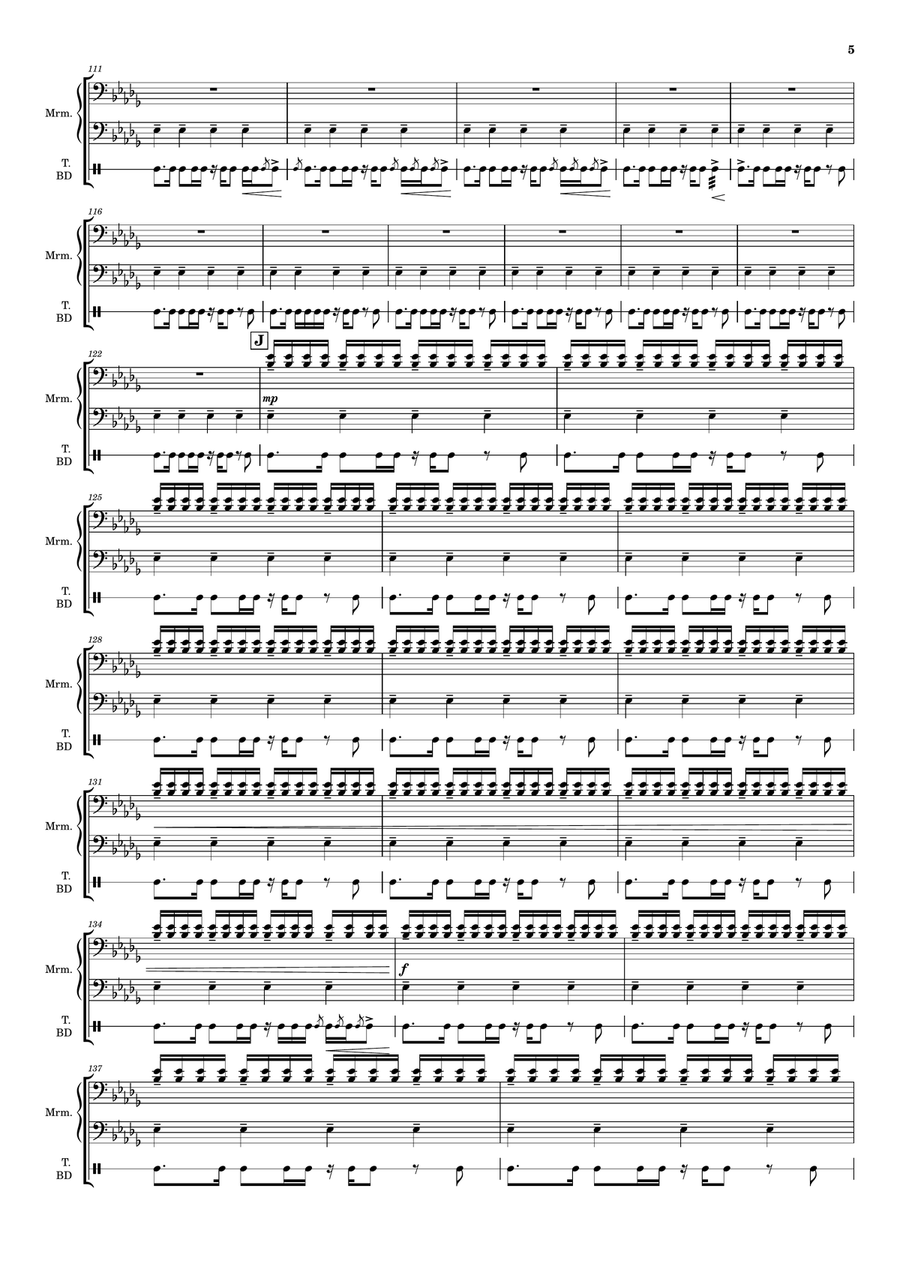 Jaune Percussion scores gallery preview page 6