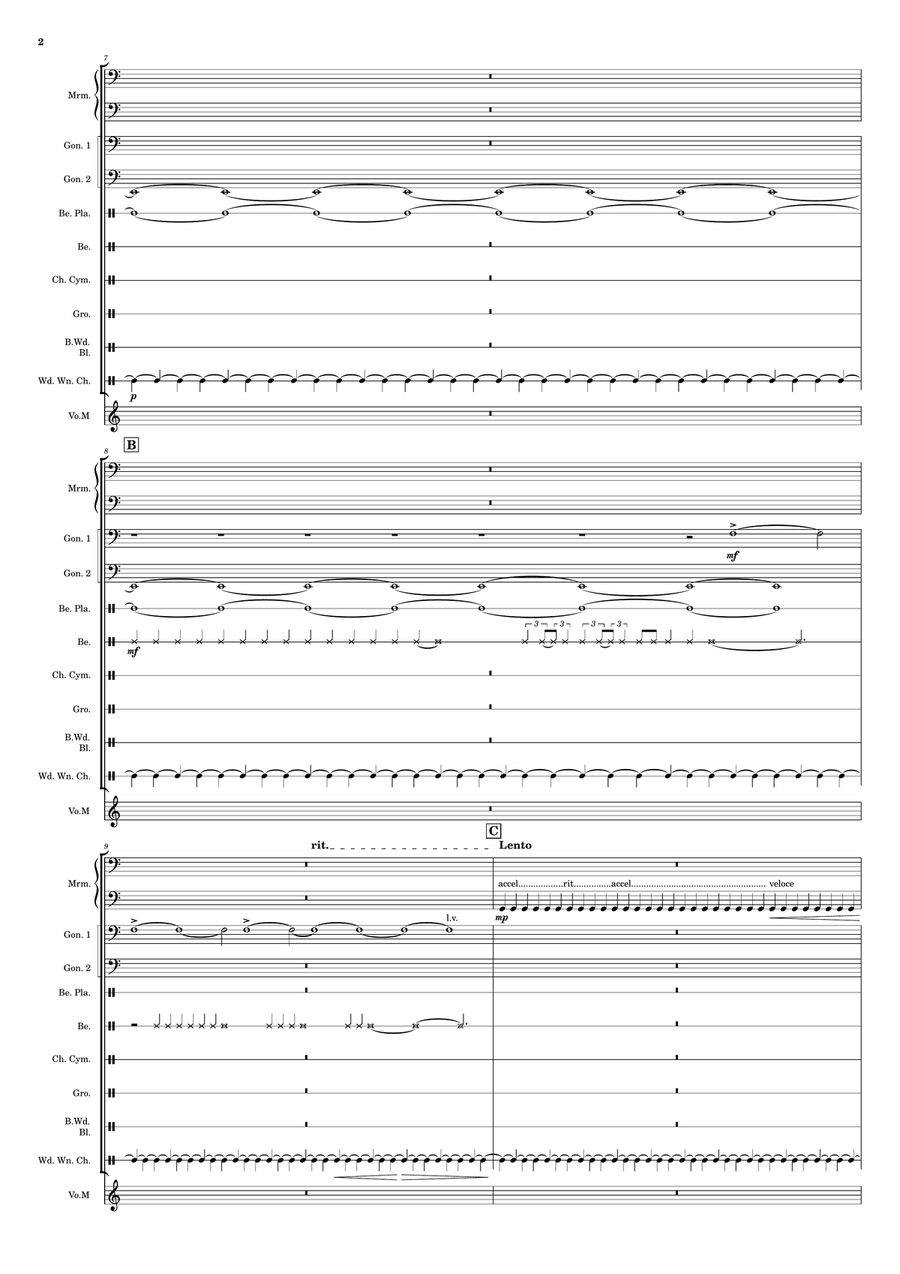 Blanc Percussion Ensemble scores gallery preview page 3