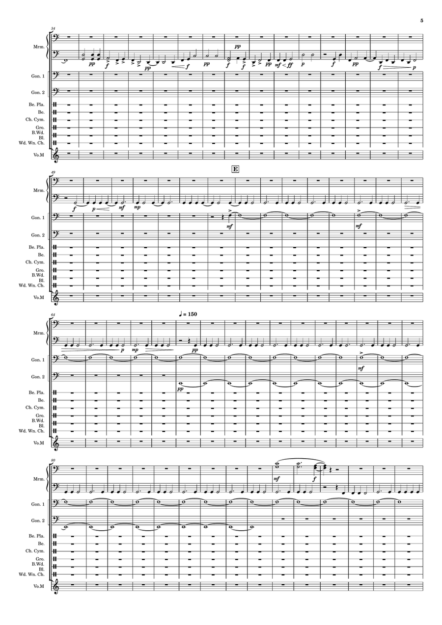 Blanc Percussion Ensemble scores gallery preview page 6