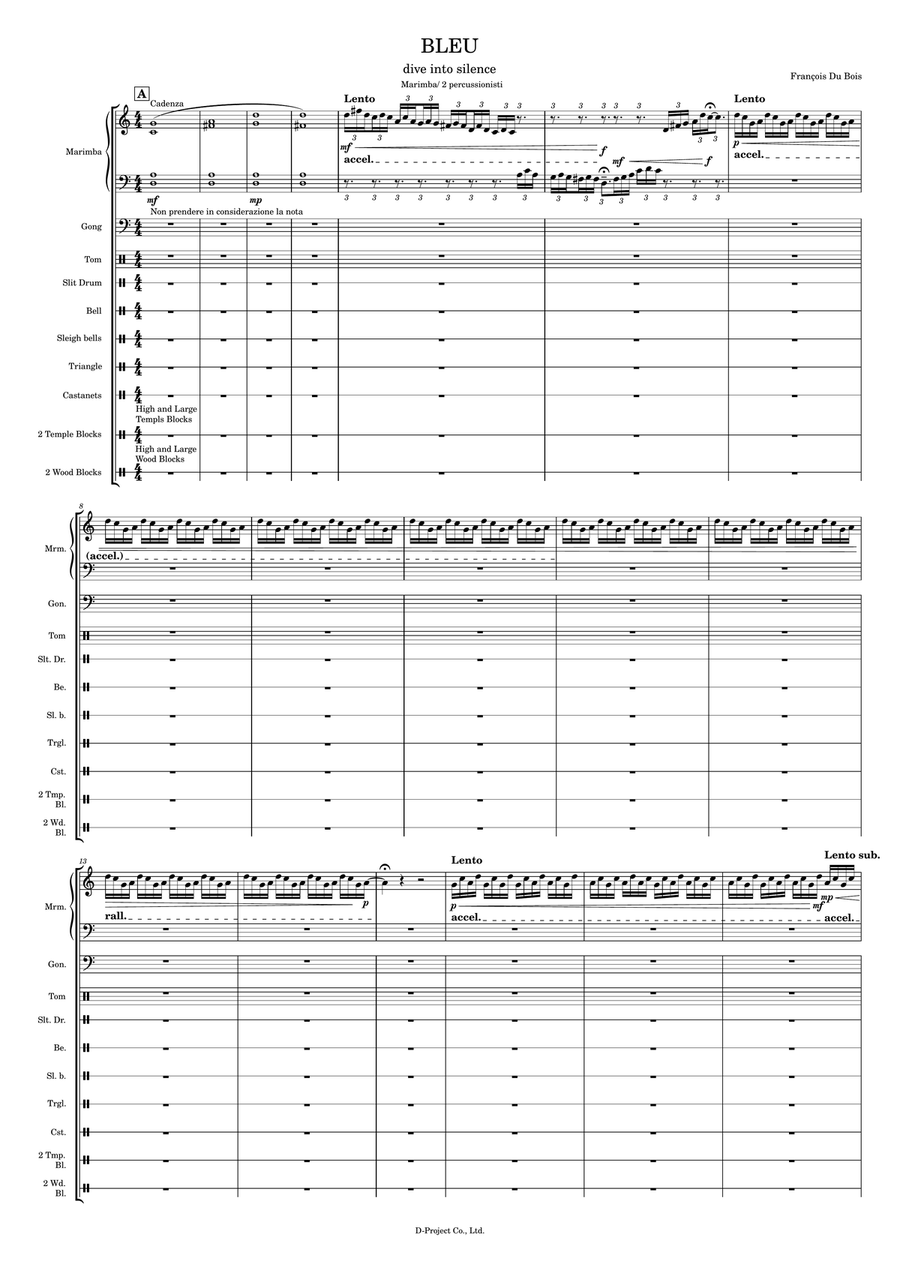 Bleu Percussion Ensemble scores gallery preview page 2