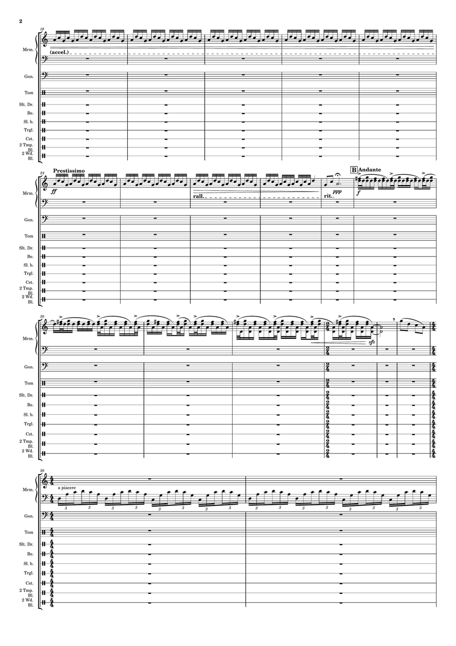 Bleu Percussion Ensemble scores gallery preview page 3