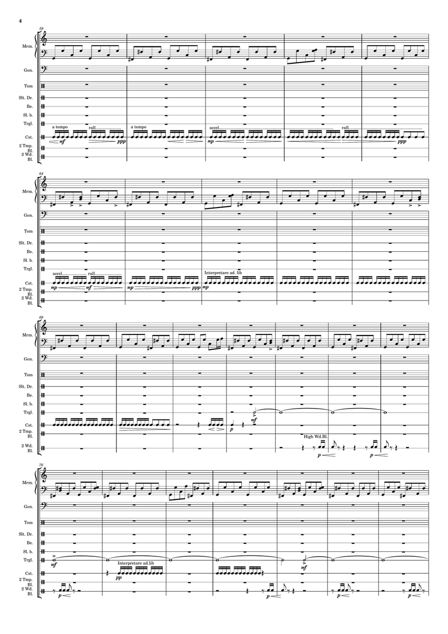 Bleu Percussion Ensemble scores gallery preview page 5