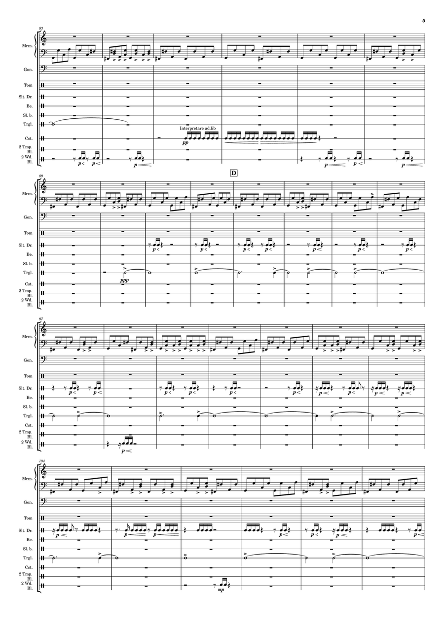 Bleu Percussion Ensemble scores gallery preview page 6