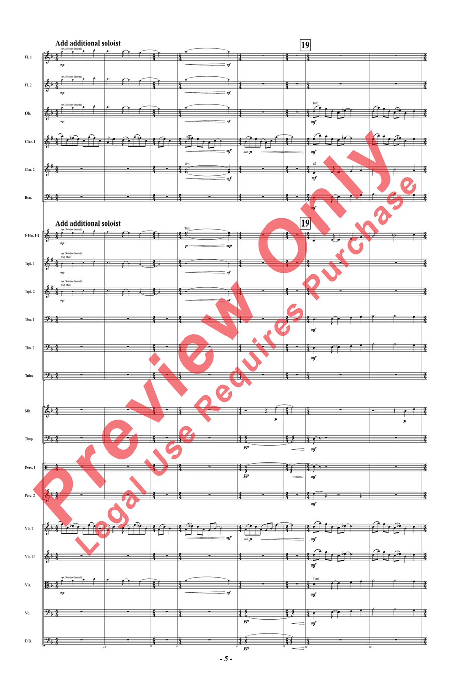 Chorale Prelude: Let All Mortal Flesh Keep Silence Concert Band scores gallery preview page 5
