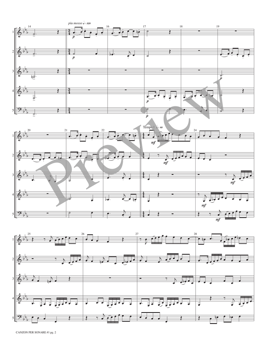 Canzon per Sonare #1 Canzon per Sonare #1 Woodwind Ensemble scores gallery preview page 4