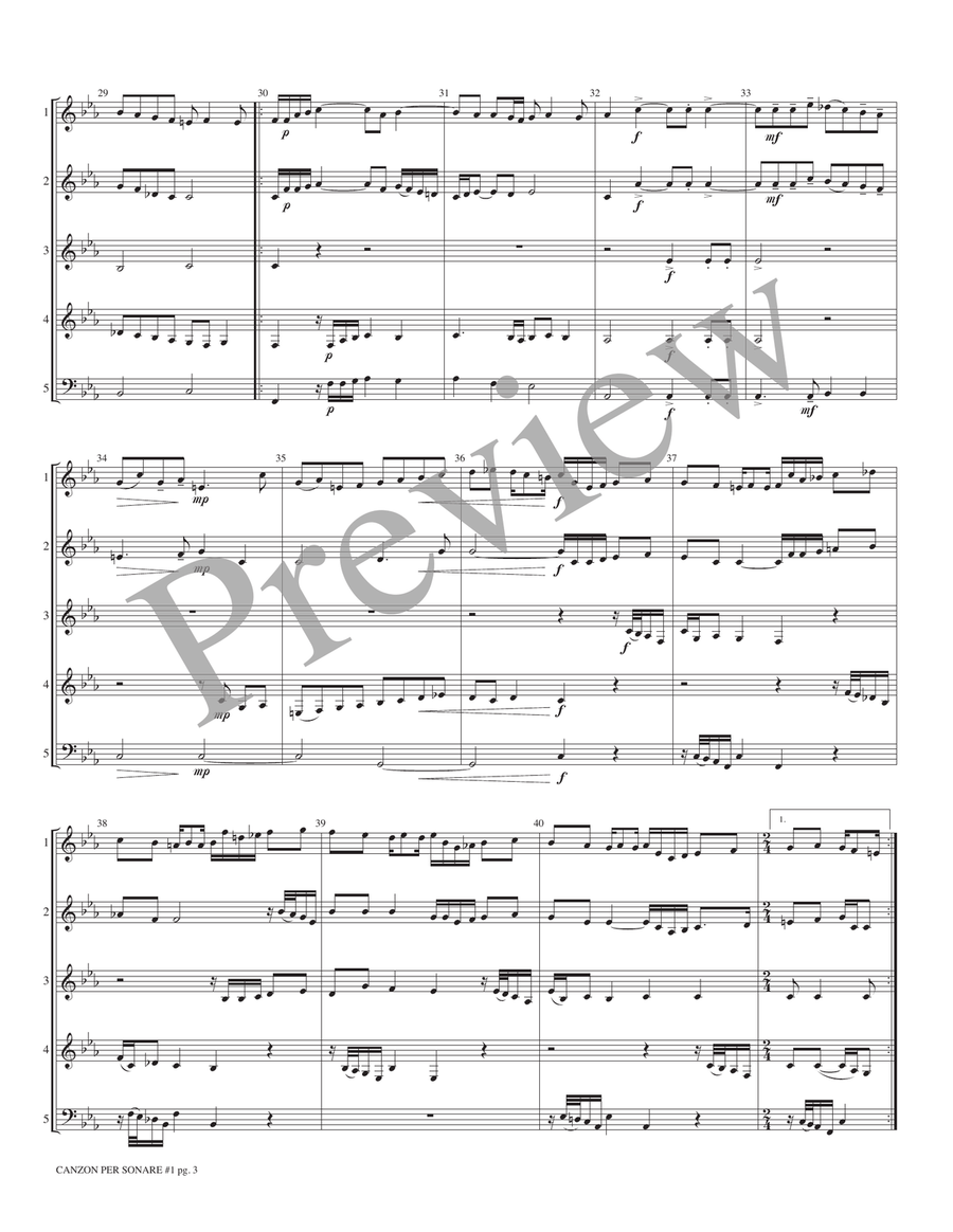 Canzon per Sonare #1 Canzon per Sonare #1 Woodwind Ensemble scores gallery preview page 5