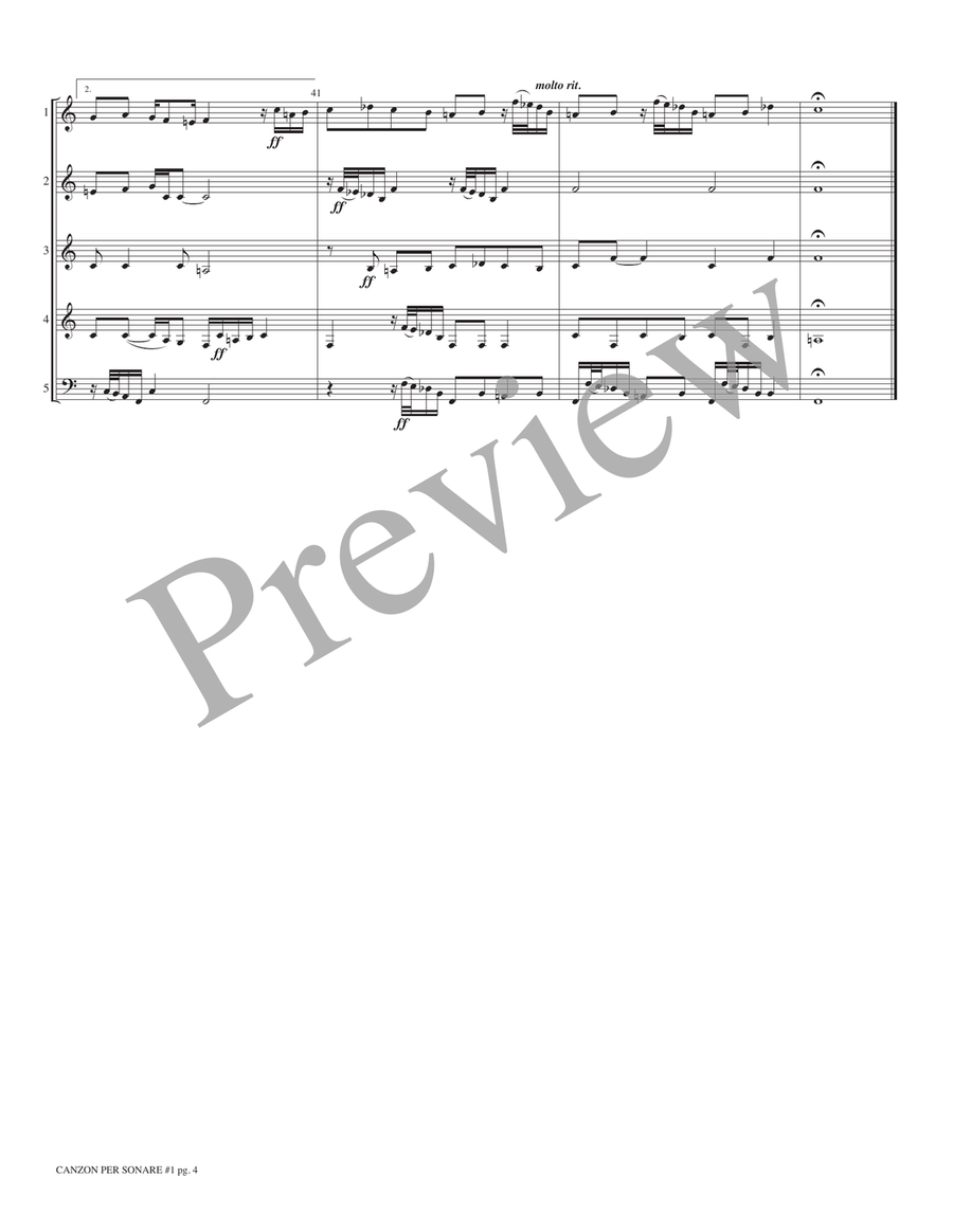 Canzon per Sonare #1 Canzon per Sonare #1 Woodwind Ensemble scores gallery preview page 6