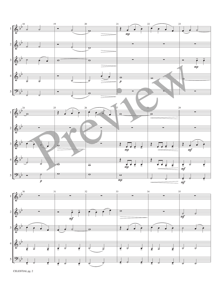 Celestial Celestial Woodwind Ensemble scores gallery preview page 4