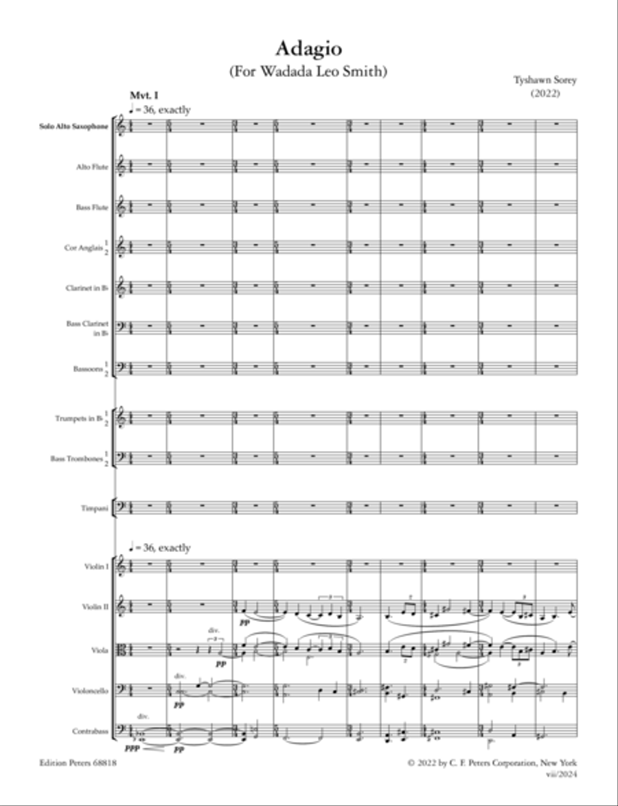 Adagio (For Wadada Leo Smith) Full Orchestra scores gallery preview page 3