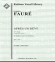 Apres un Reve, Op. 7, No. 1