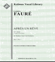 Apres un Reve, Op. 7, No. 1