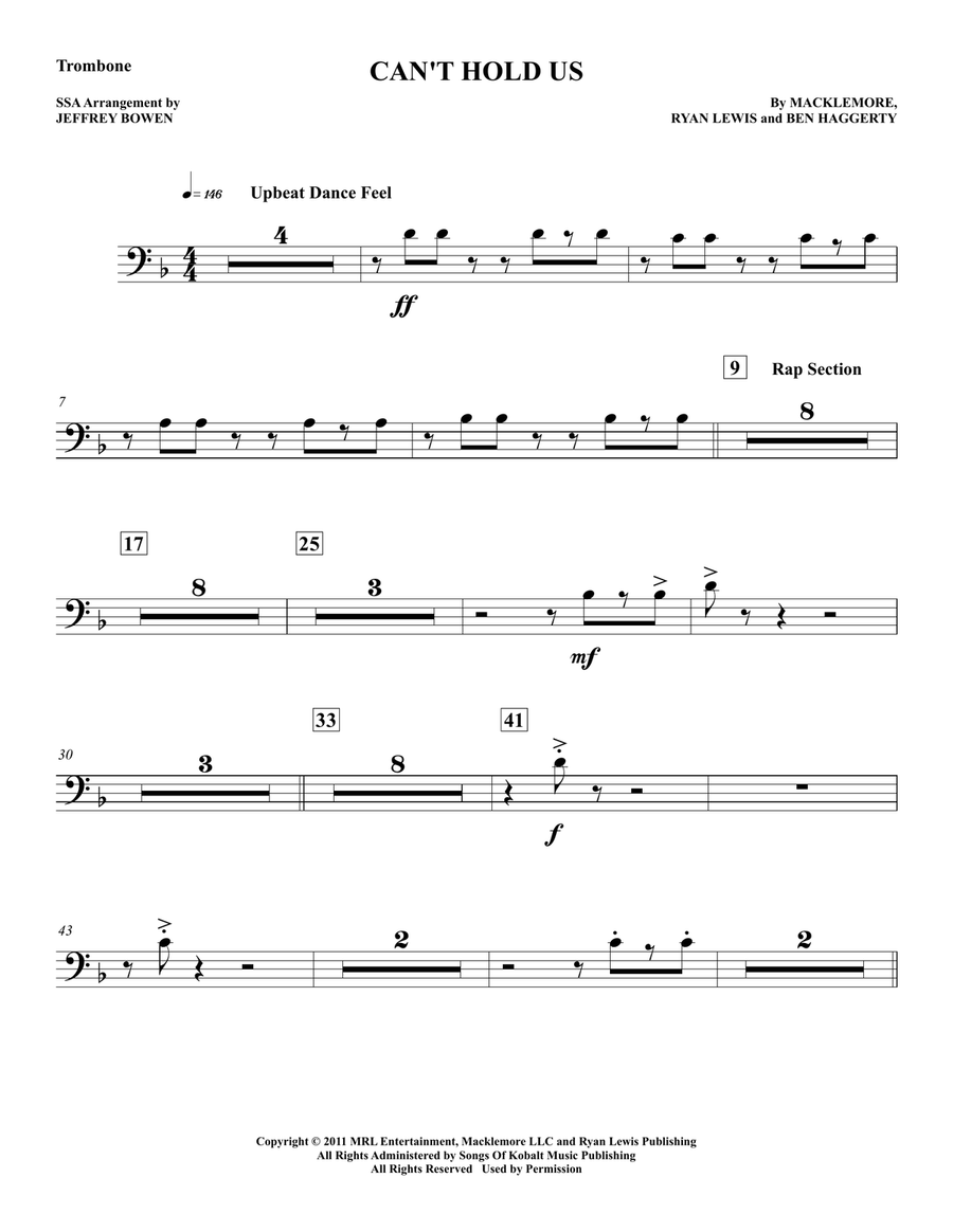 Can't Hold Us Concert Band scores gallery preview page 4