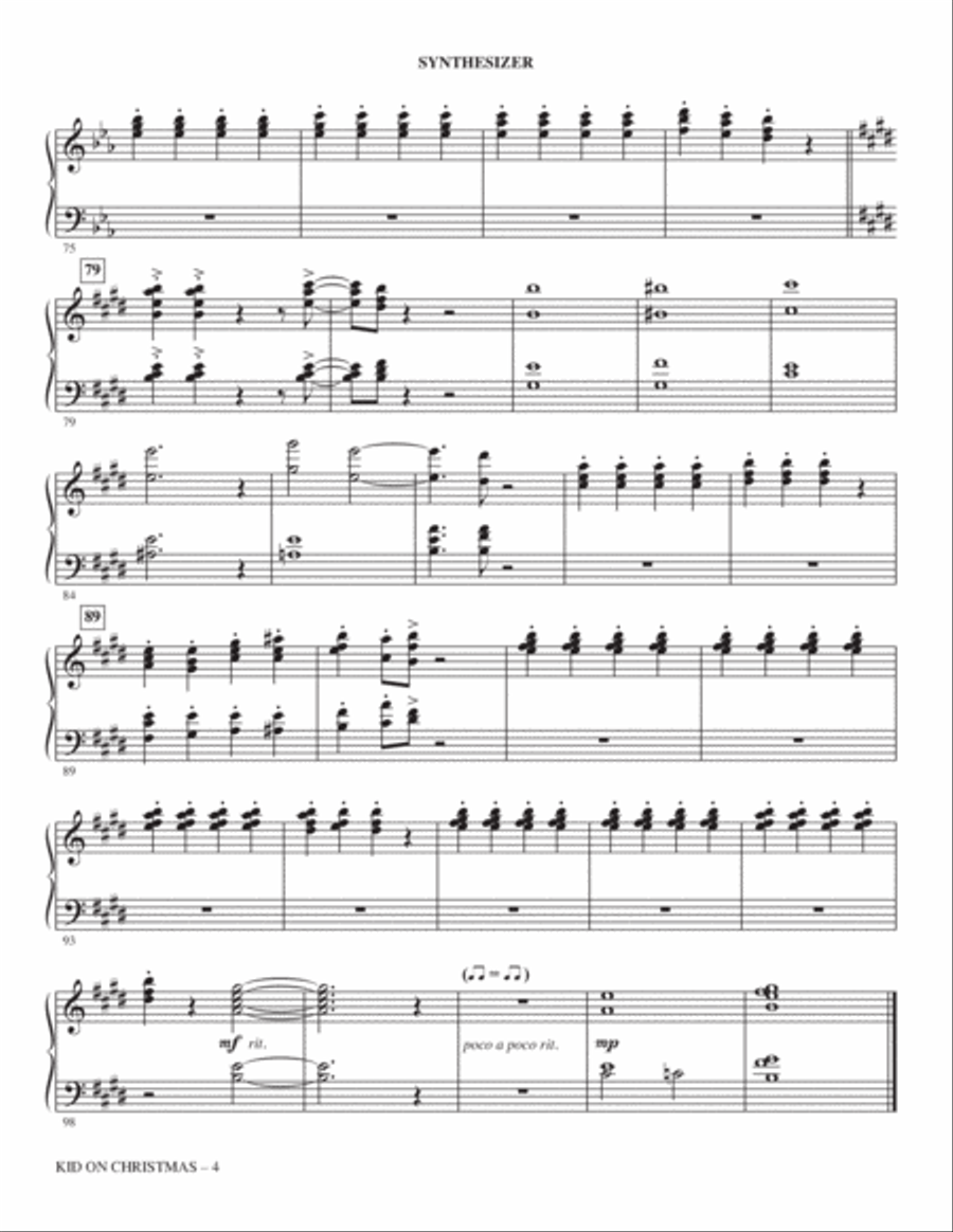 Kid On Christmas (arr. Mark Brymer) - Synthesized Strings Choir scores gallery preview page 4