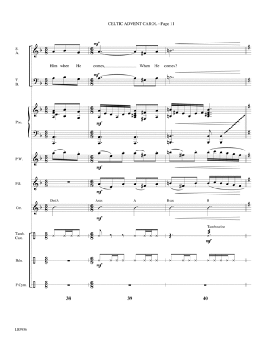 Celtic Advent Carol - Full Score Choir scores gallery preview page 11