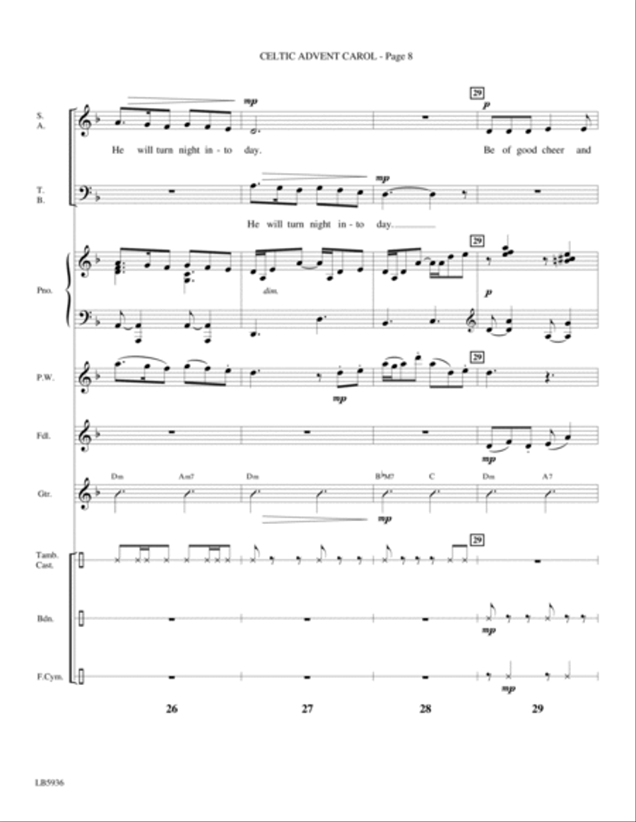 Celtic Advent Carol - Full Score Choir scores gallery preview page 8