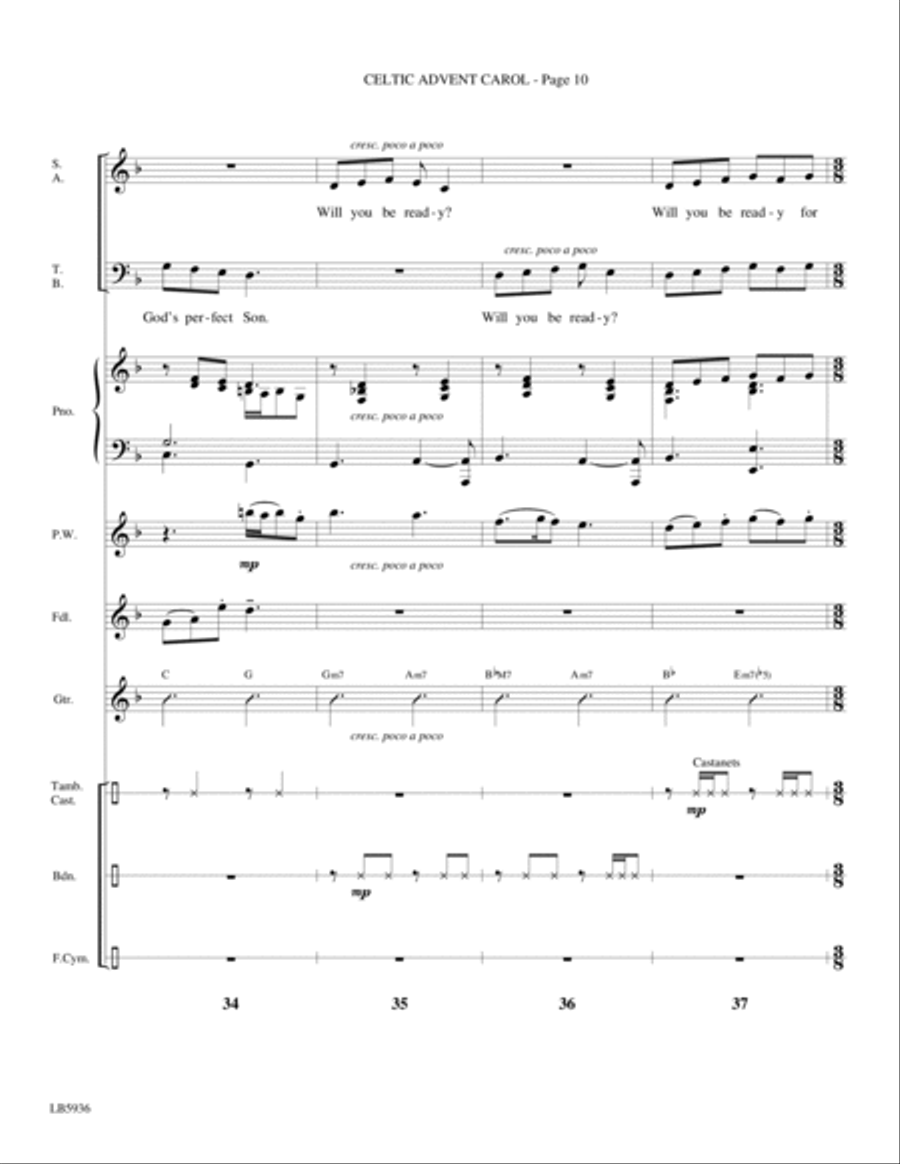 Celtic Advent Carol - Full Score Choir scores gallery preview page 10