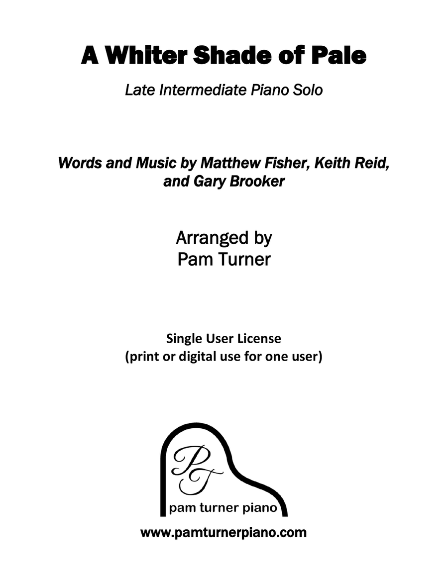 A Whiter Shade Of Pale Piano Solo scores gallery preview page 2