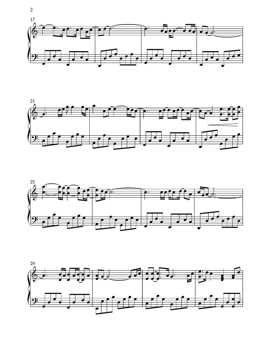 A Whiter Shade Of Pale Piano Solo scores gallery preview page 4