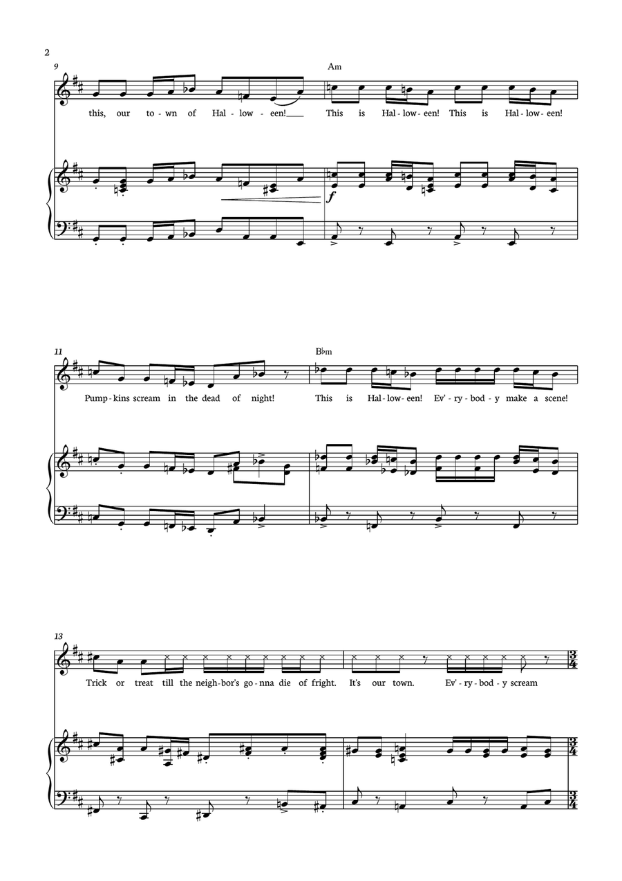 This Is Halloween This Is Halloween Piano, Vocal scores gallery preview page 2