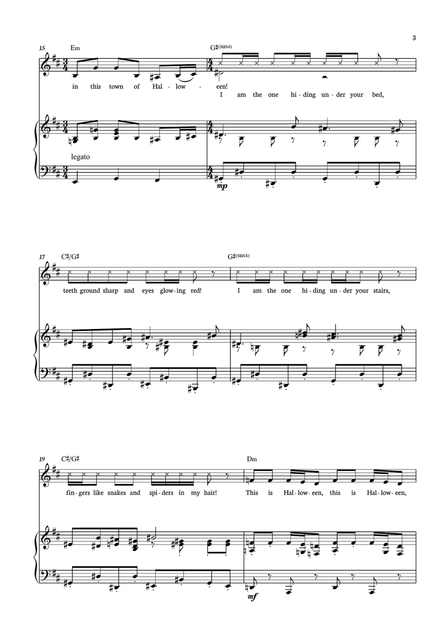 This Is Halloween This Is Halloween Piano, Vocal scores gallery preview page 3