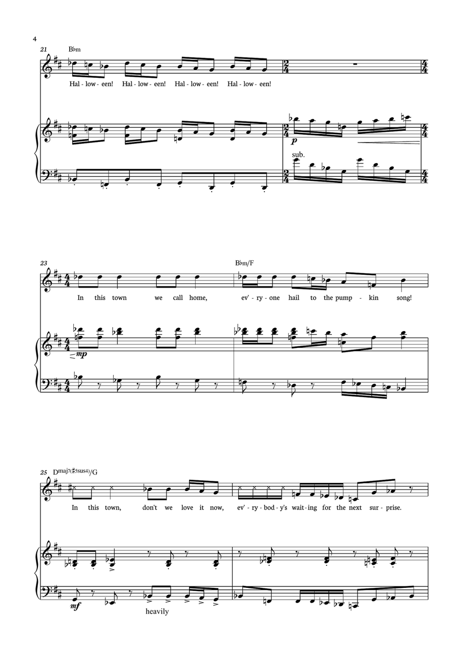 This Is Halloween This Is Halloween Piano, Vocal scores gallery preview page 4