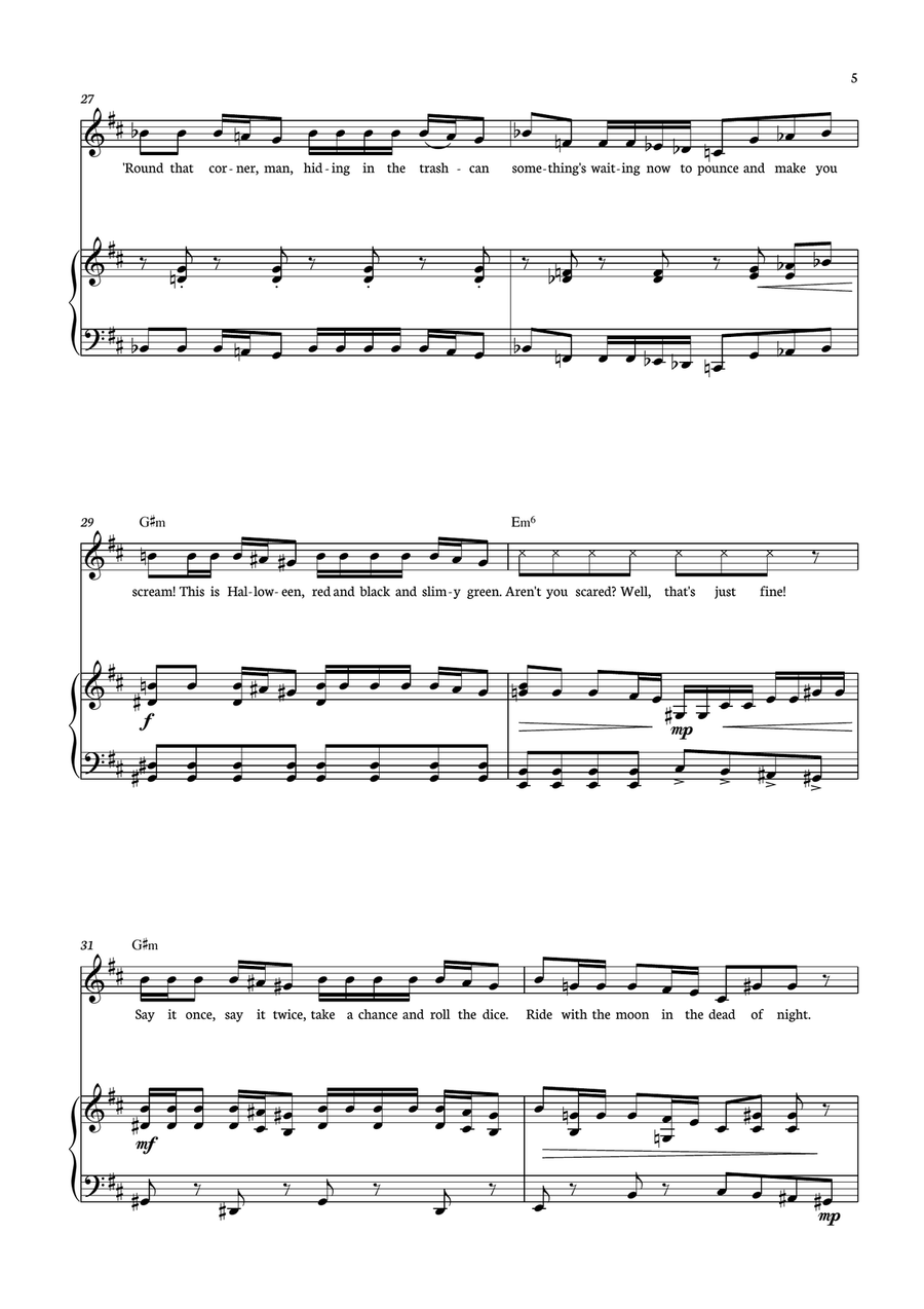 This Is Halloween This Is Halloween Piano, Vocal scores gallery preview page 5