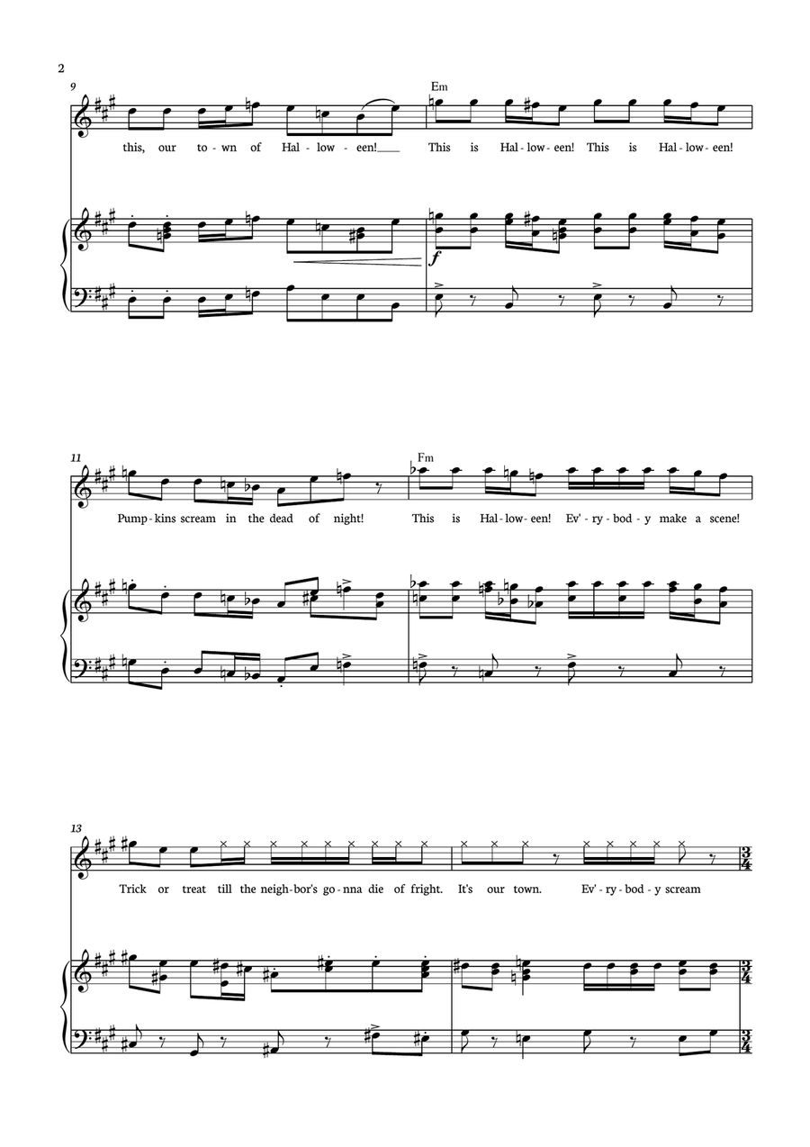 This Is Halloween This Is Halloween Piano, Vocal scores gallery preview page 2