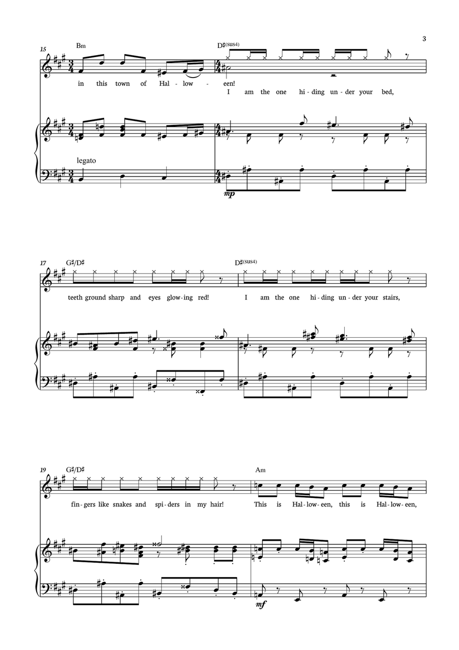 This Is Halloween This Is Halloween Piano, Vocal scores gallery preview page 3