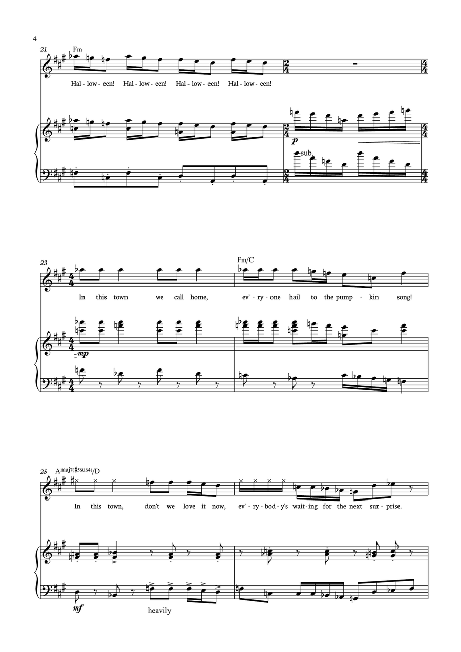 This Is Halloween This Is Halloween Piano, Vocal scores gallery preview page 4