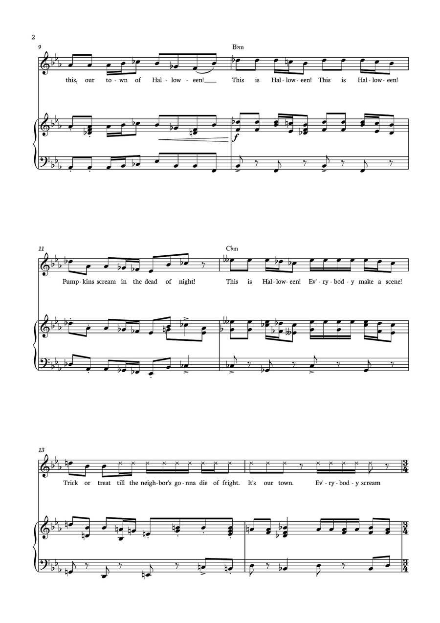 This Is Halloween This Is Halloween Piano, Vocal scores gallery preview page 2