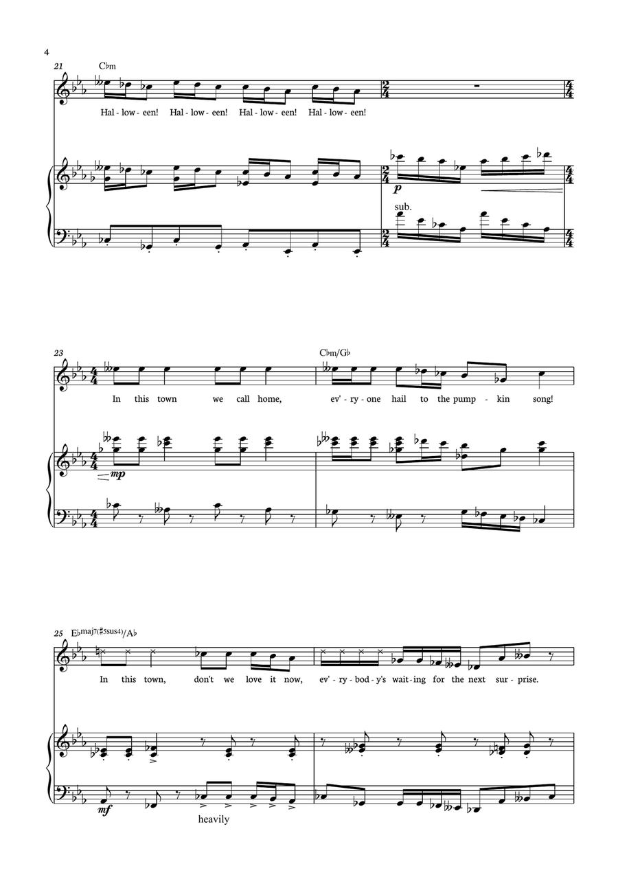 This Is Halloween This Is Halloween Piano, Vocal scores gallery preview page 4