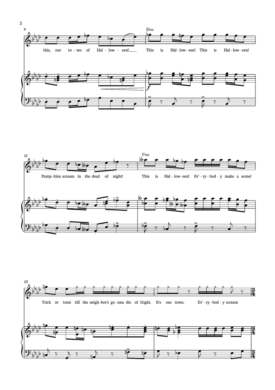 This Is Halloween This Is Halloween Piano, Vocal scores gallery preview page 2