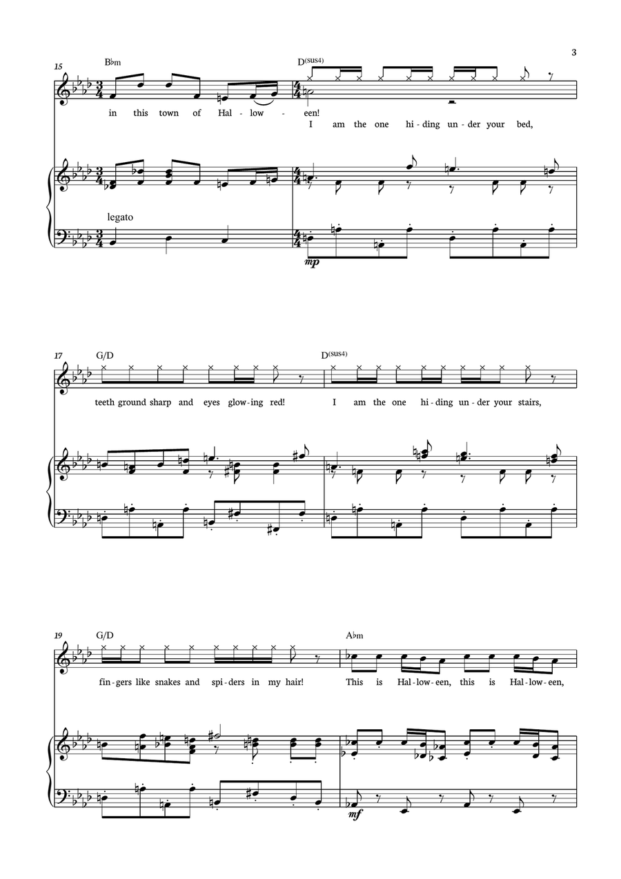 This Is Halloween This Is Halloween Piano, Vocal scores gallery preview page 3