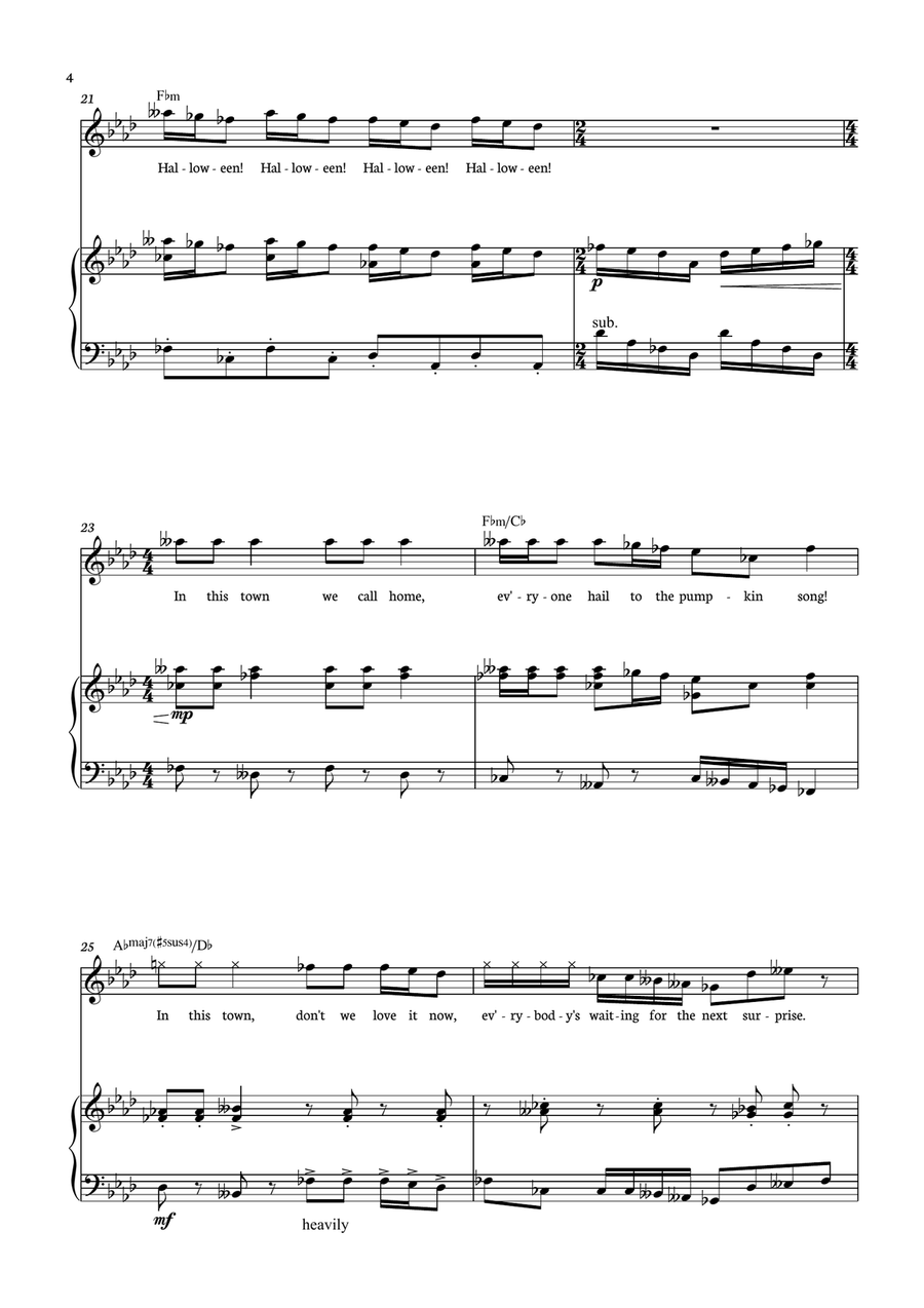 This Is Halloween This Is Halloween Piano, Vocal scores gallery preview page 4